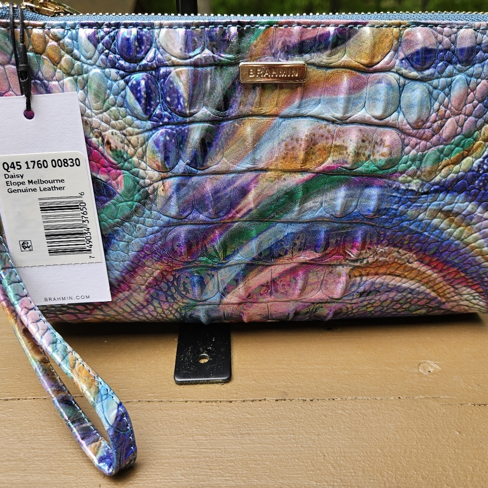Brahmin Elope Melbourne Daisy Wristlet Clutch NWT